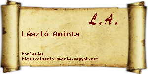 László Aminta névjegykártya